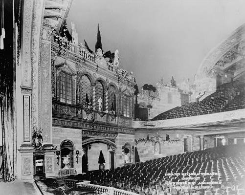 The Grand Riviera Theatre, Detroit Michigan SOUTHEAST AUDITORIUM WALL FROM STAGE