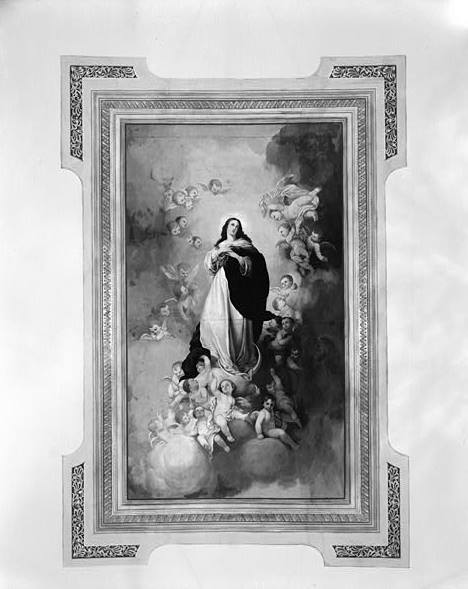 Immaculate Conception Catholic Church, Detroit Michigan CEILING FRESCOE AT CENTER OF SANCTUARY
