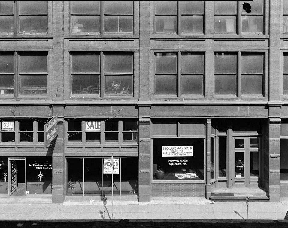 William Reid and Company Building (Buckland-Van Wald Building), Detroit Michigan SOUTH FACADE ENTRANCES, LOOKING NORTHWEST 1986