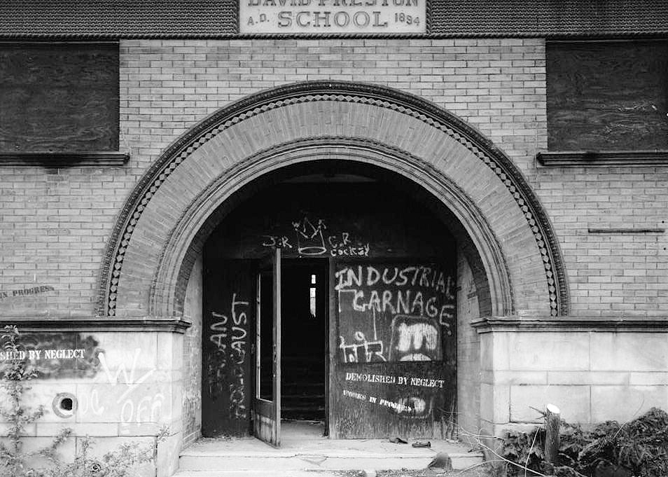 David Preston School, Detroit Michigan 1998 EAST FRONT ENTRY