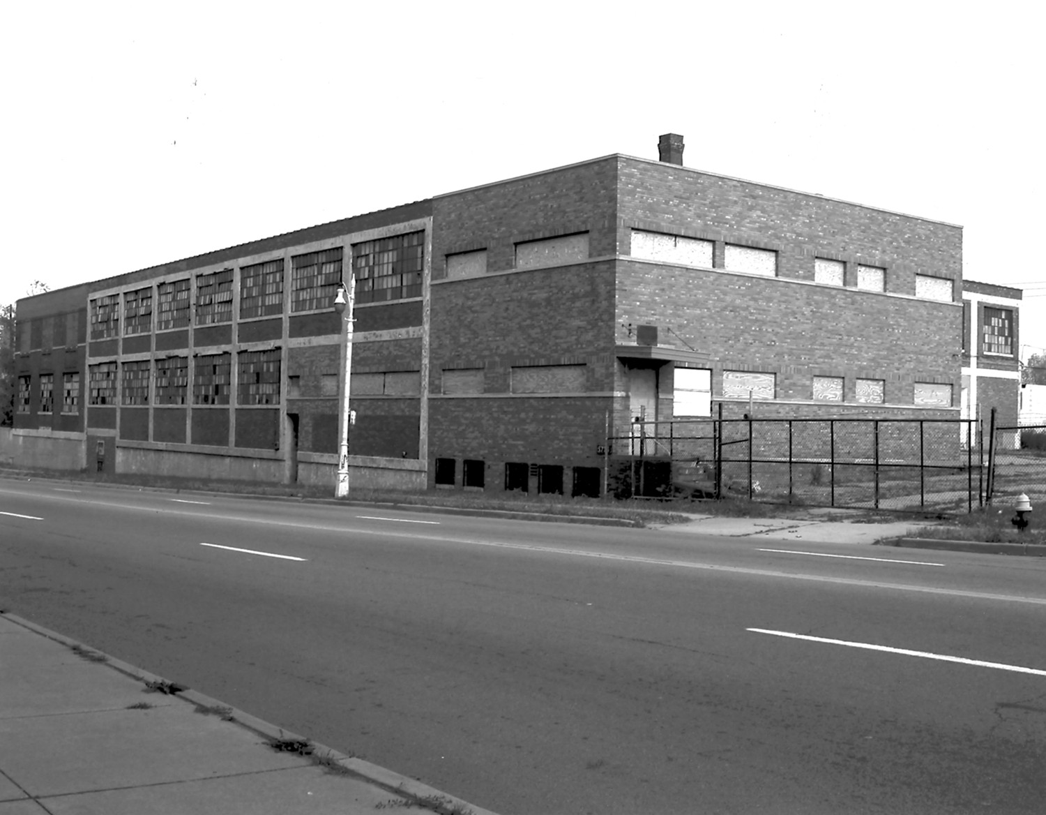 Crescent Brass and Pin Company Building, Detroit Michigan Southwest and Southeast facades (2002)