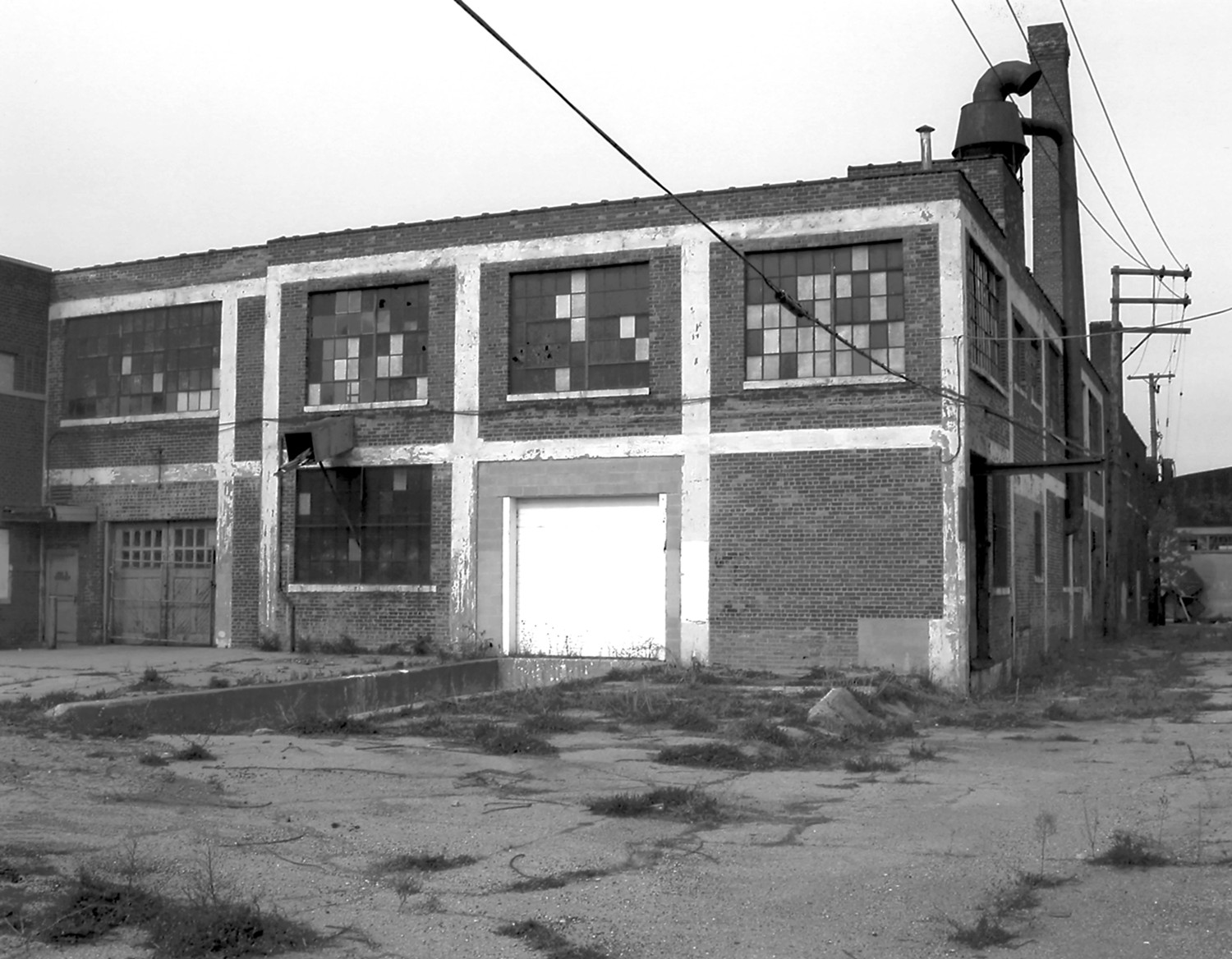 Crescent Brass and Pin Company Building, Detroit Michigan Southeast and northeast facades (2002)