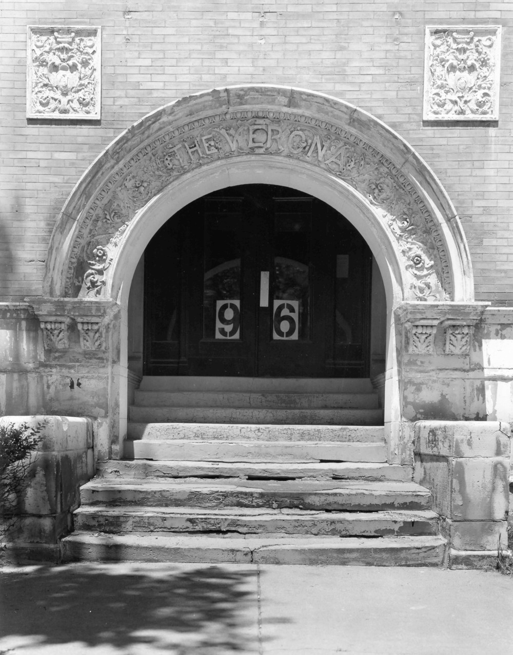 Verona Apartments, Detroit Michigan Main entrance (1984)