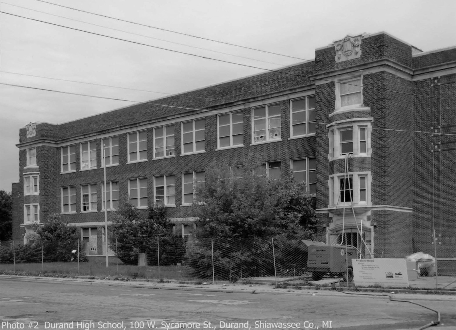 Durand High School, Durand Michigan South facade (2008)
