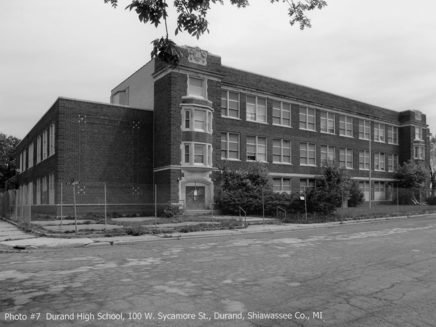Durand High School, Durand Michigan South and West facades (2008)