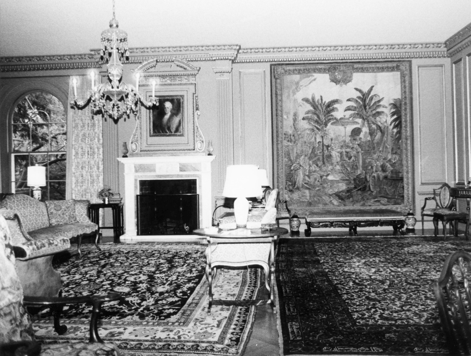 John W. Blodgett Estate - Brookby House, East Grand Rapids Michigan Living room (1982)