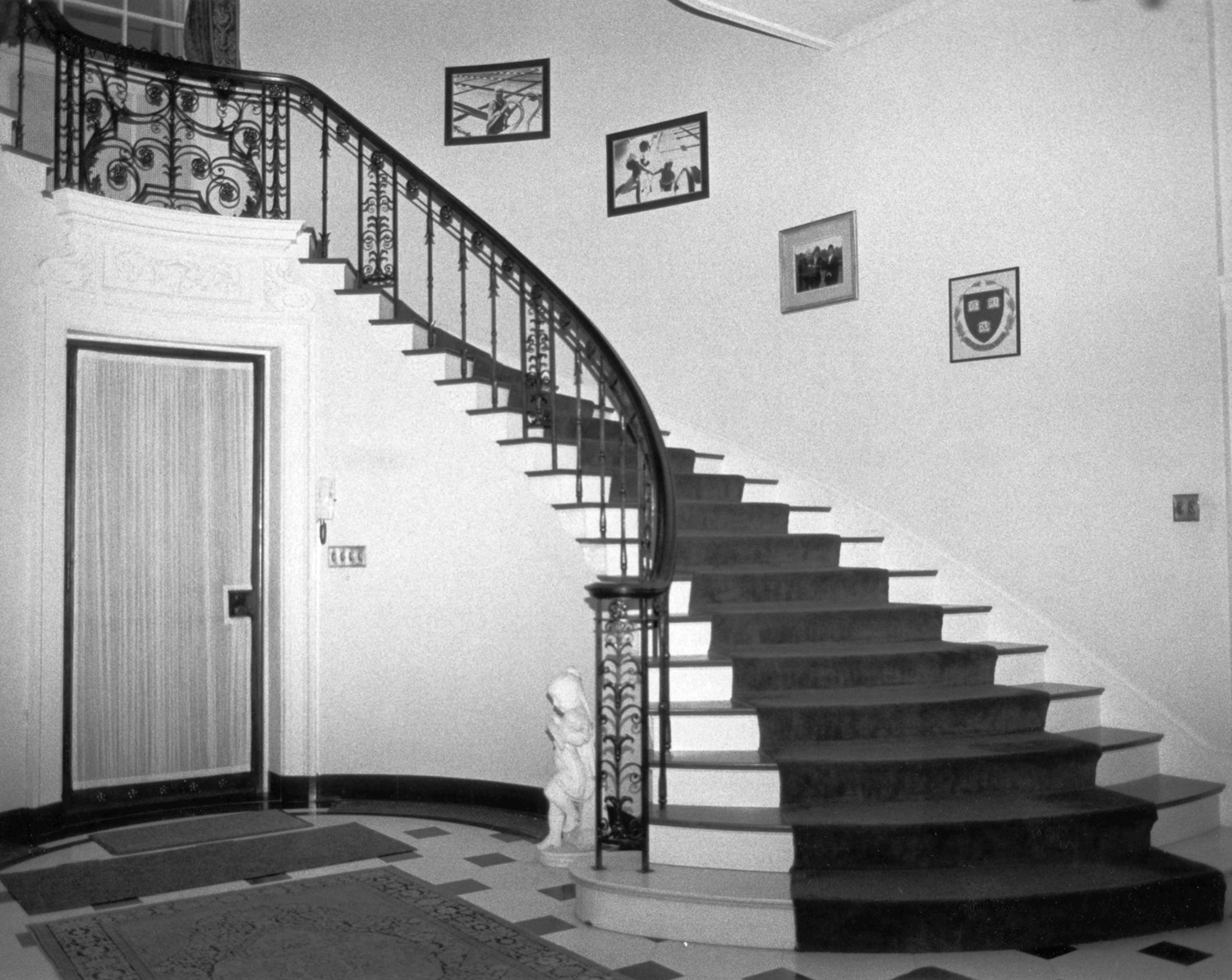 John W. Blodgett Estate - Brookby House, East Grand Rapids Michigan Entrance hall staircase (1982)