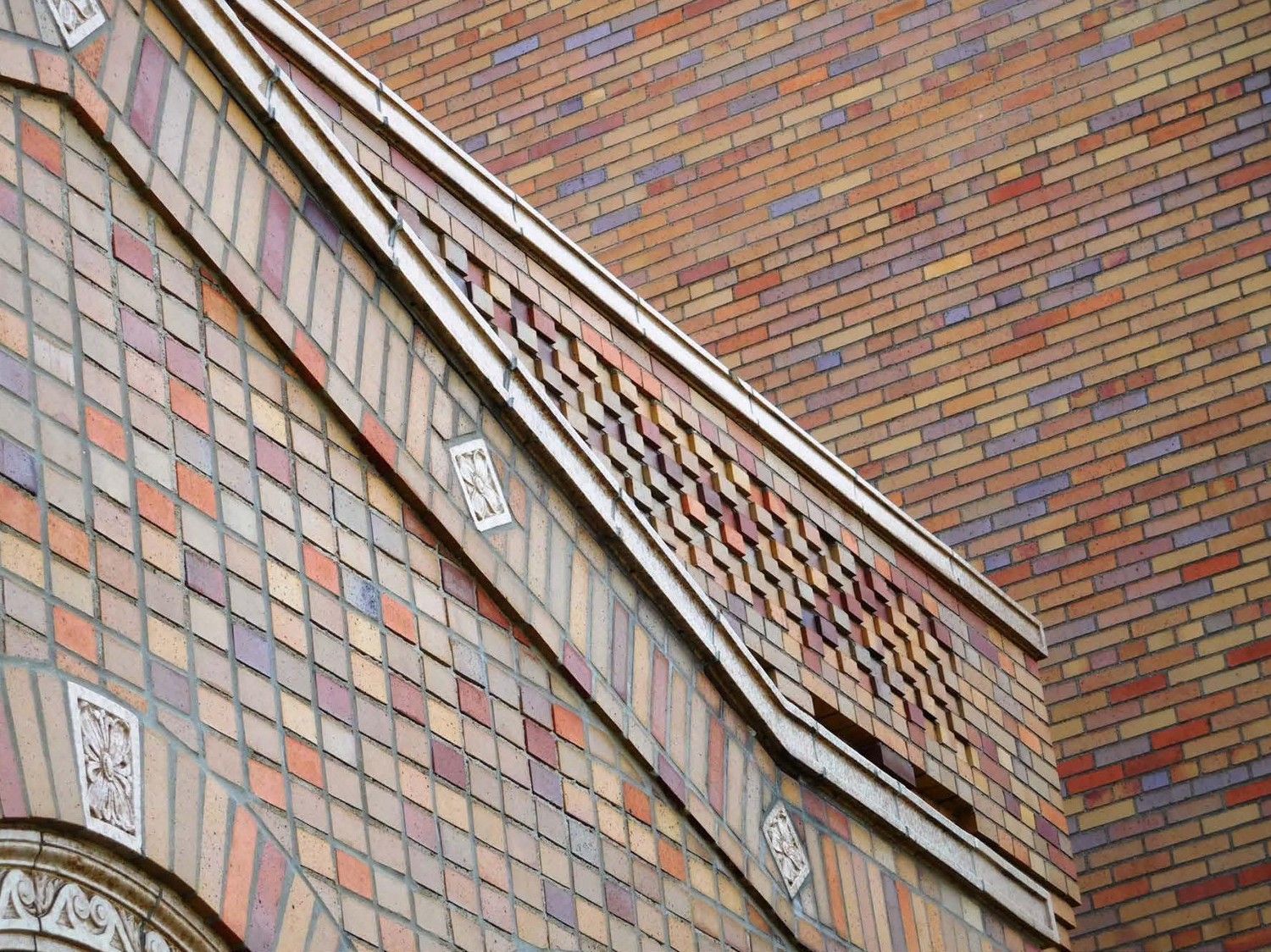 Grand Rapids Christian High School, Grand Rapids Michigan West elevation, auditorium entrance detail (2017)