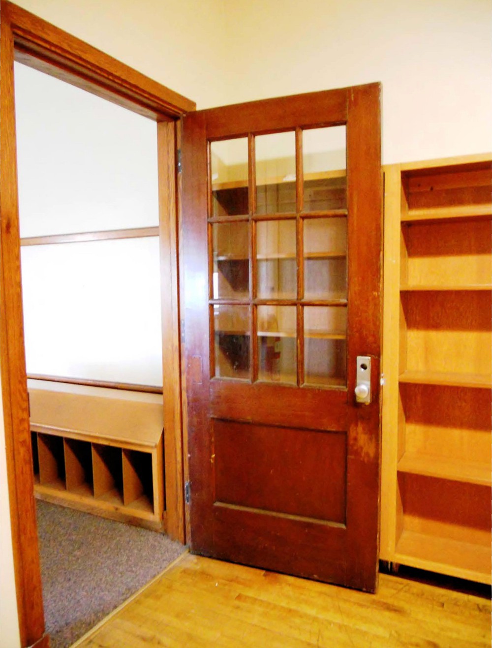 Eastern Avenue School, Grand Rapids Michigan Typical door between classroom and workroom (2012)