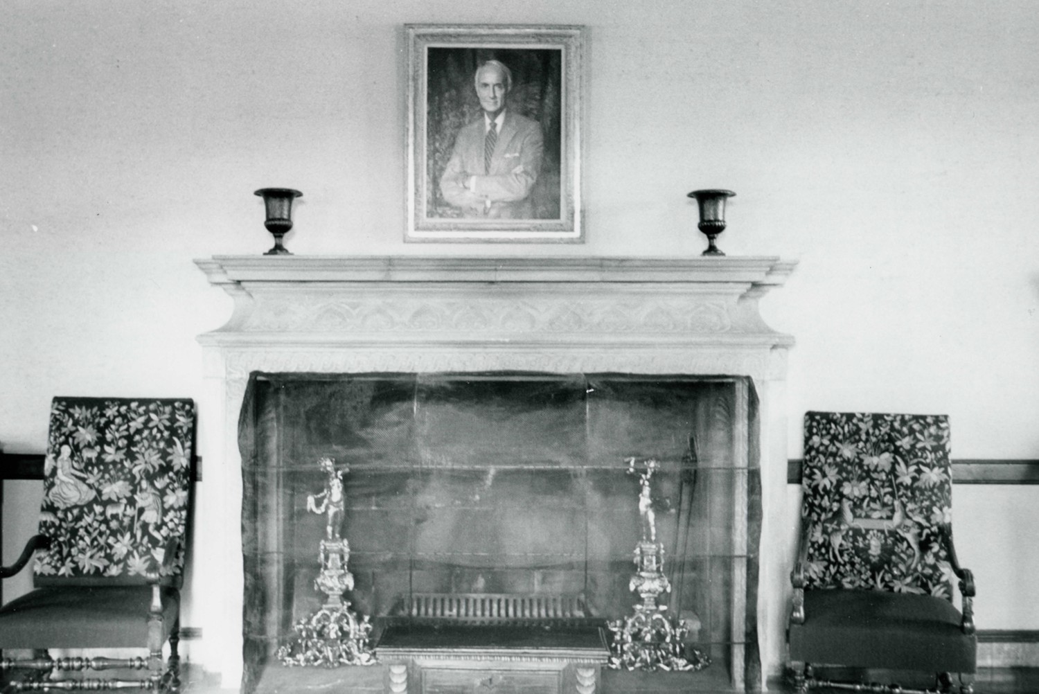 Russell A. Alger Jr. House - War Memorial Association, Grosse Pointe Farms Michigan Library fireplace (1981)