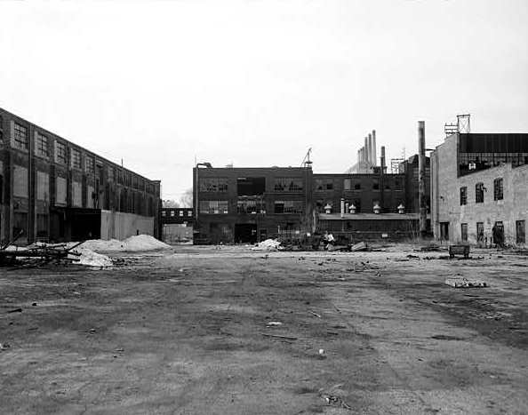 Reo Motor Car Company Plant, Lansing Michigan Building #5 (Engineering), looking west from interior of plant.