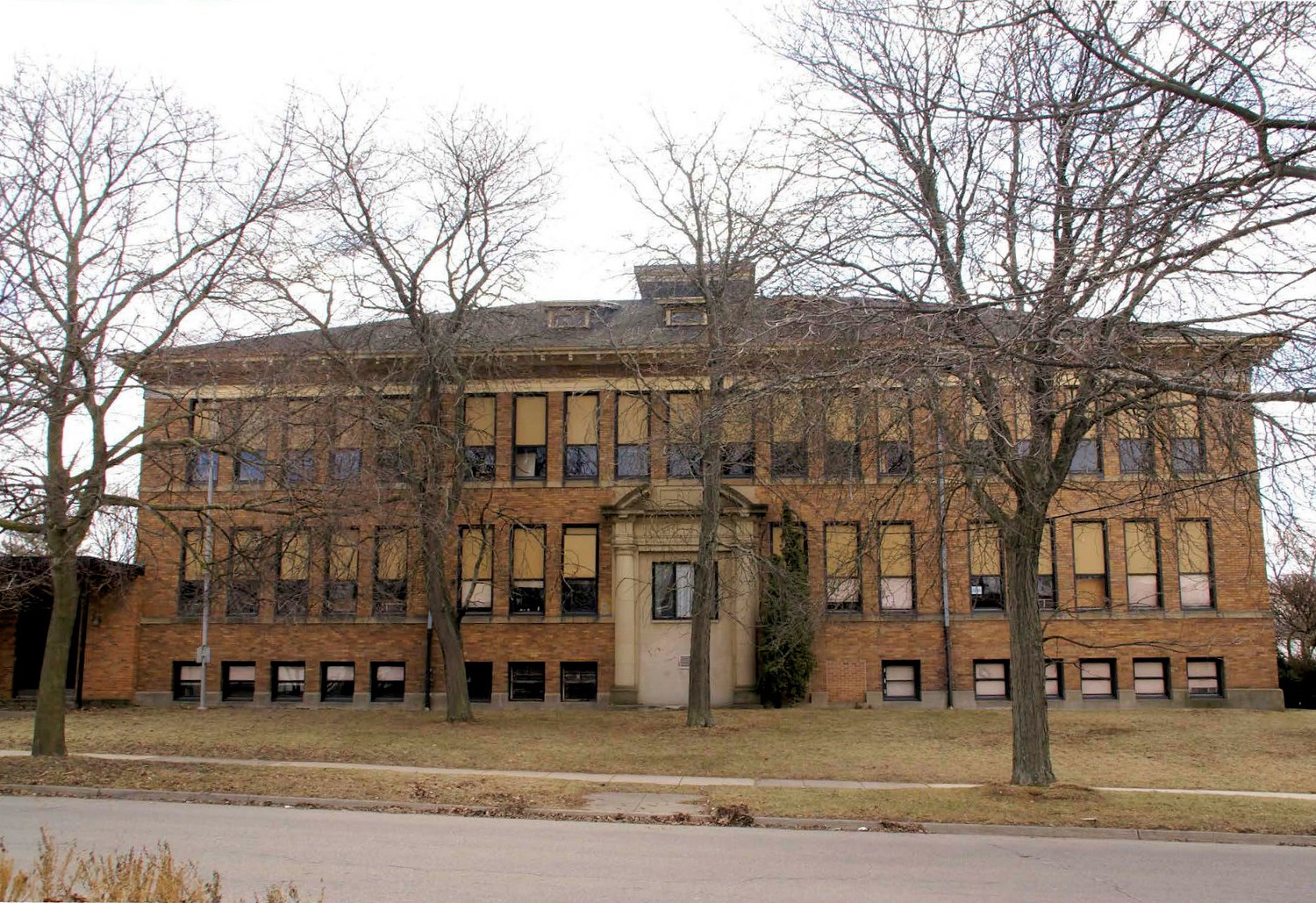 Genesee Street School, Lansing Michigan North (front) facade, 1912 school (2013)
