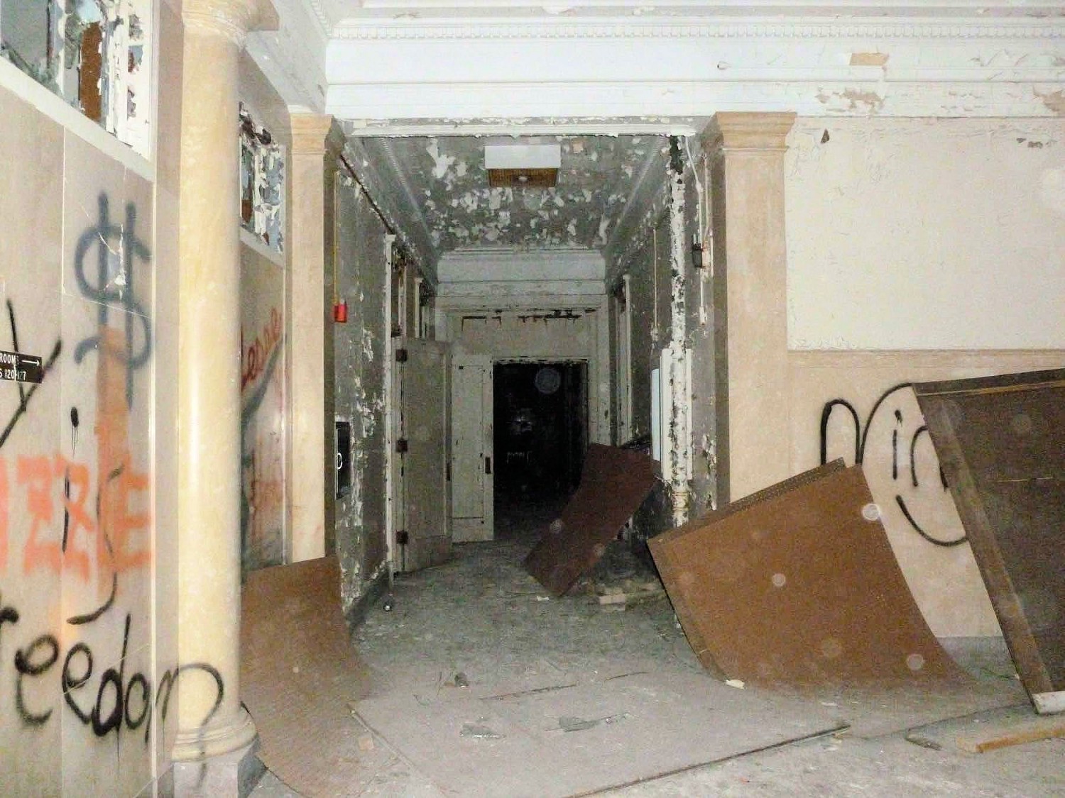 Michigan School for the Blind, Lansing Michigan Second floor Lobby/central corridor near stair of main administration building (2017)