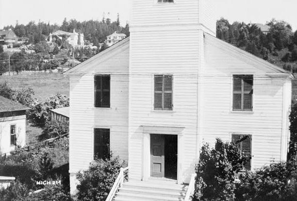 Old Mission Church, Mackinac Island Michigan 1936. FRONT ELEVATION (from Southwest) 