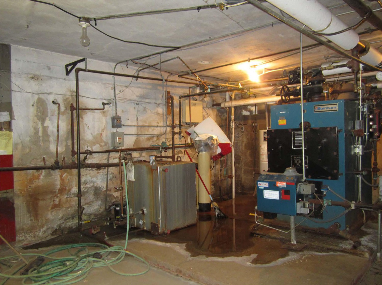 Lincoln School, Owosso Michigan Basement mechanical room (2014)