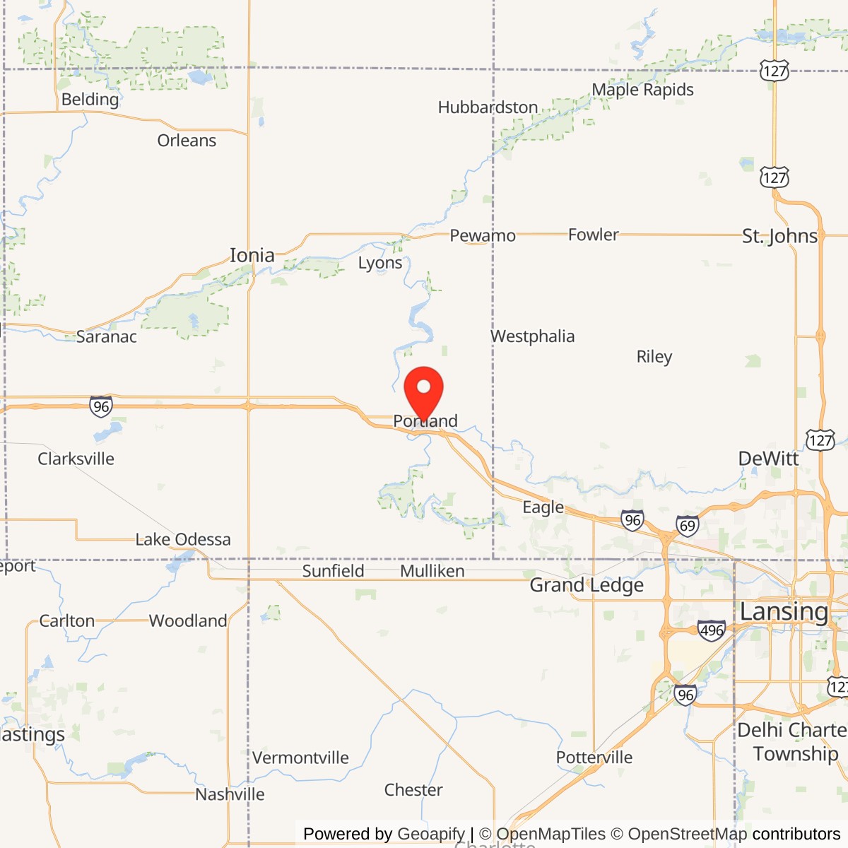 Portland High School Location Map