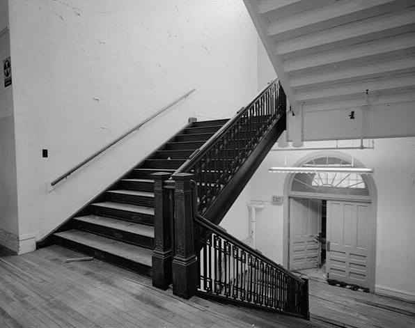 Frederika Bremer Intermediate School, Minneapolis Minnesota Detail of stairway at north end of west wing.  Northeast stairs similar