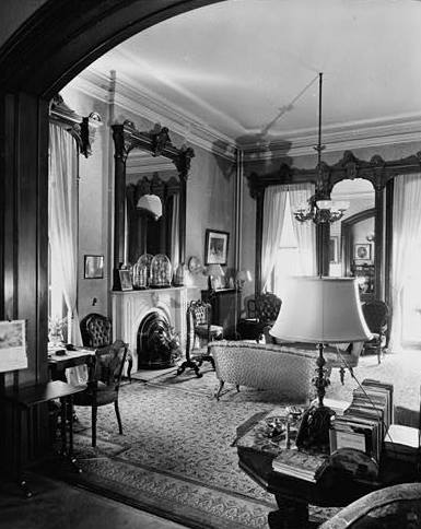 Alexander Ramsey House (Mansion House), St. Paul Minnesota LOOKING EAST INTO FIRST-FLOOR SMALL PARLOR c. 1960