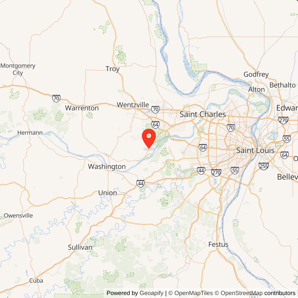 Daniel Boone House Location Map