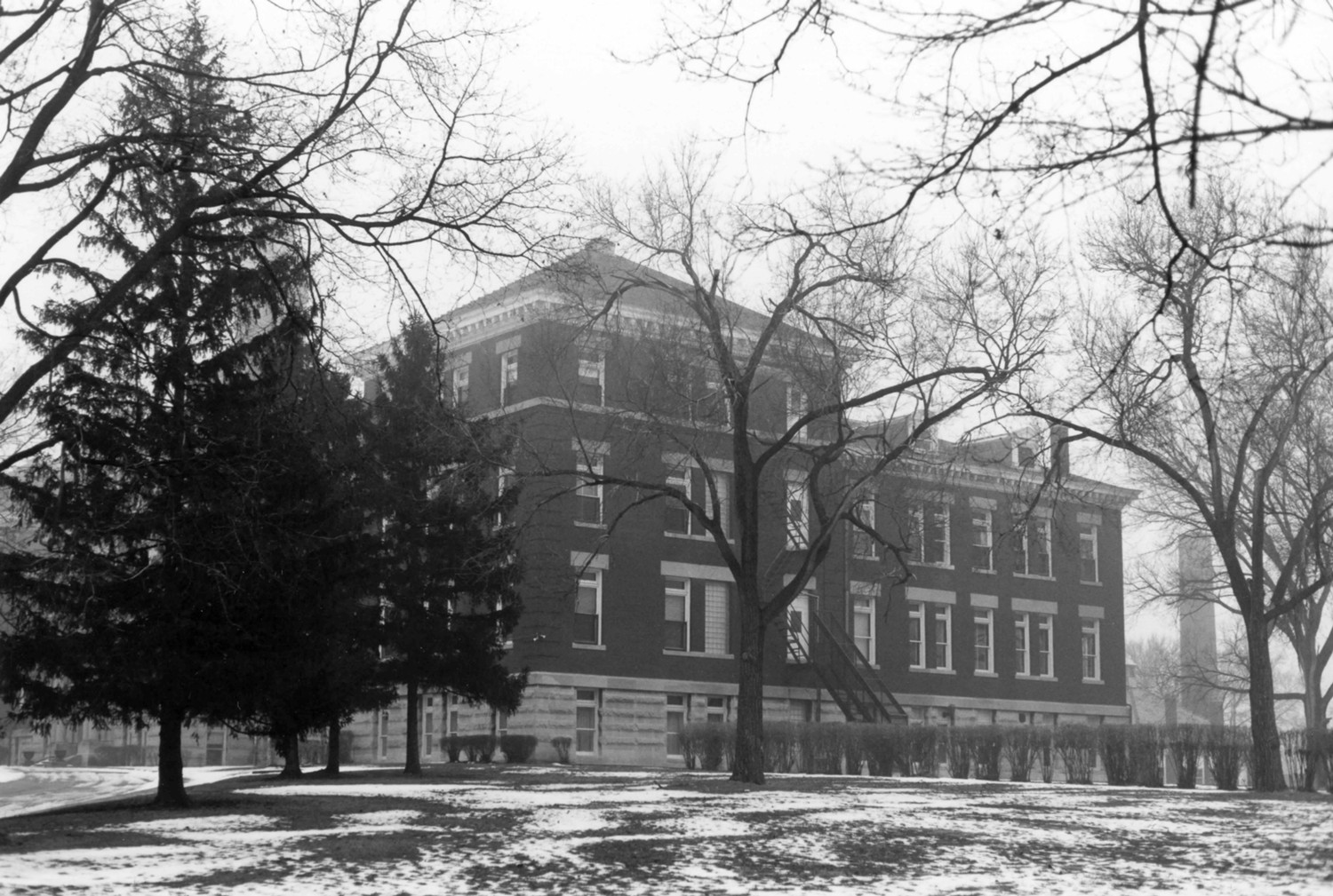 Loretto Academy, Kansas City Missouri Main Building West Facade (1983)