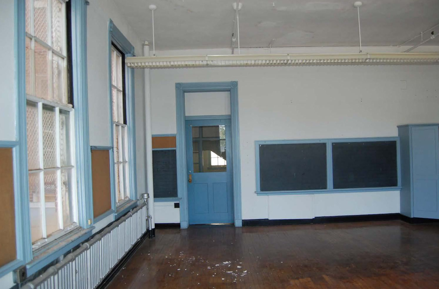 Gratiot School, St. Louis Missouri First Floor Detail of Classroom with Doorway of Central Block (2015)