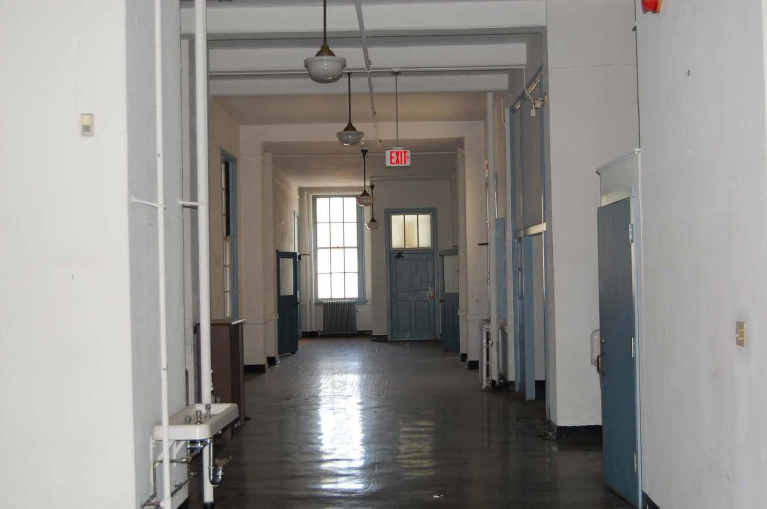 Gratiot School, St. Louis Missouri Interior Hallway, First Floor of Central Block (2015)