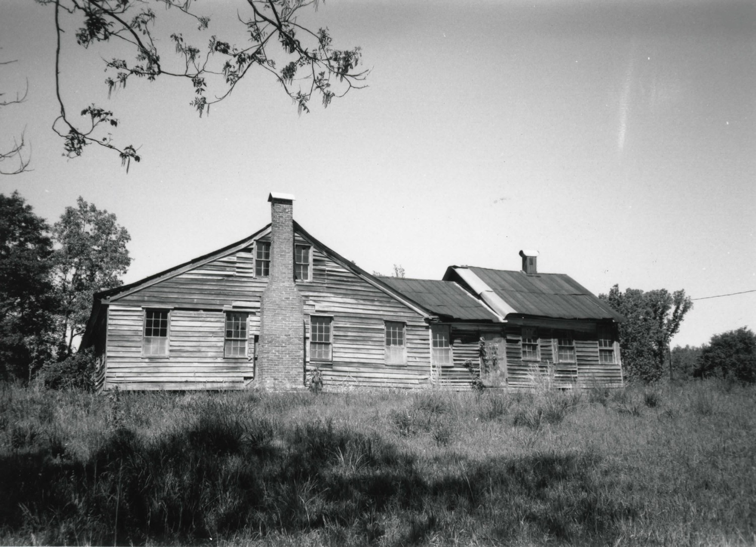 John Hall Kimbrough House, Ethel Mississippi East elevation, view to west (1997)