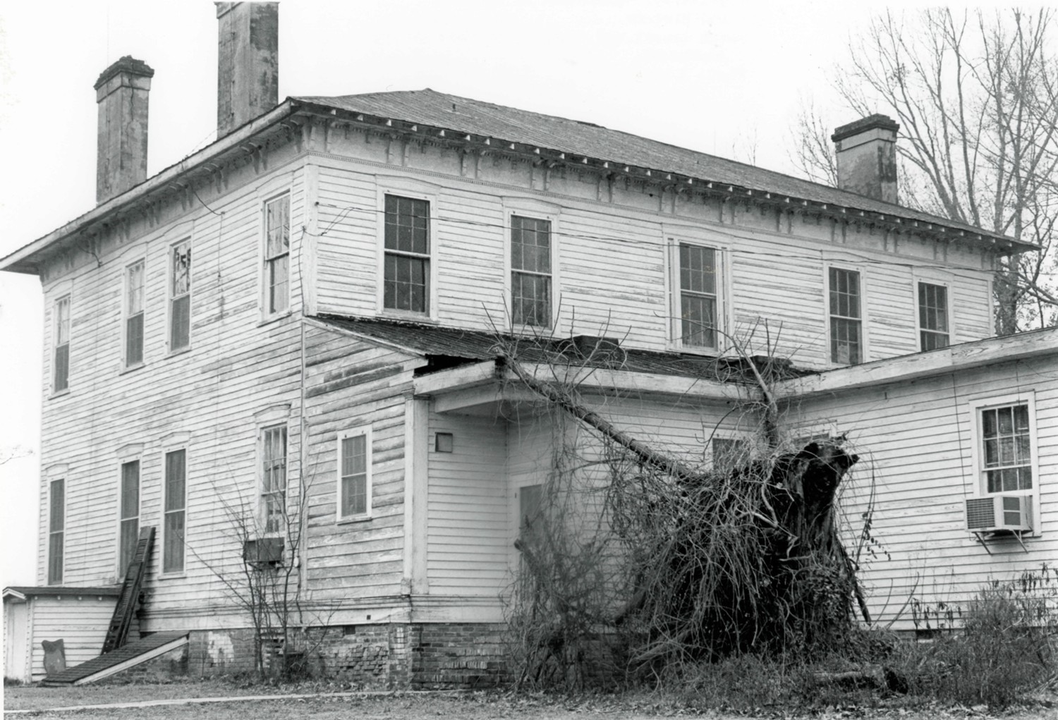 Rosswood Plantation House, Lorman Mississippi North (rear) and east elevations (1978)