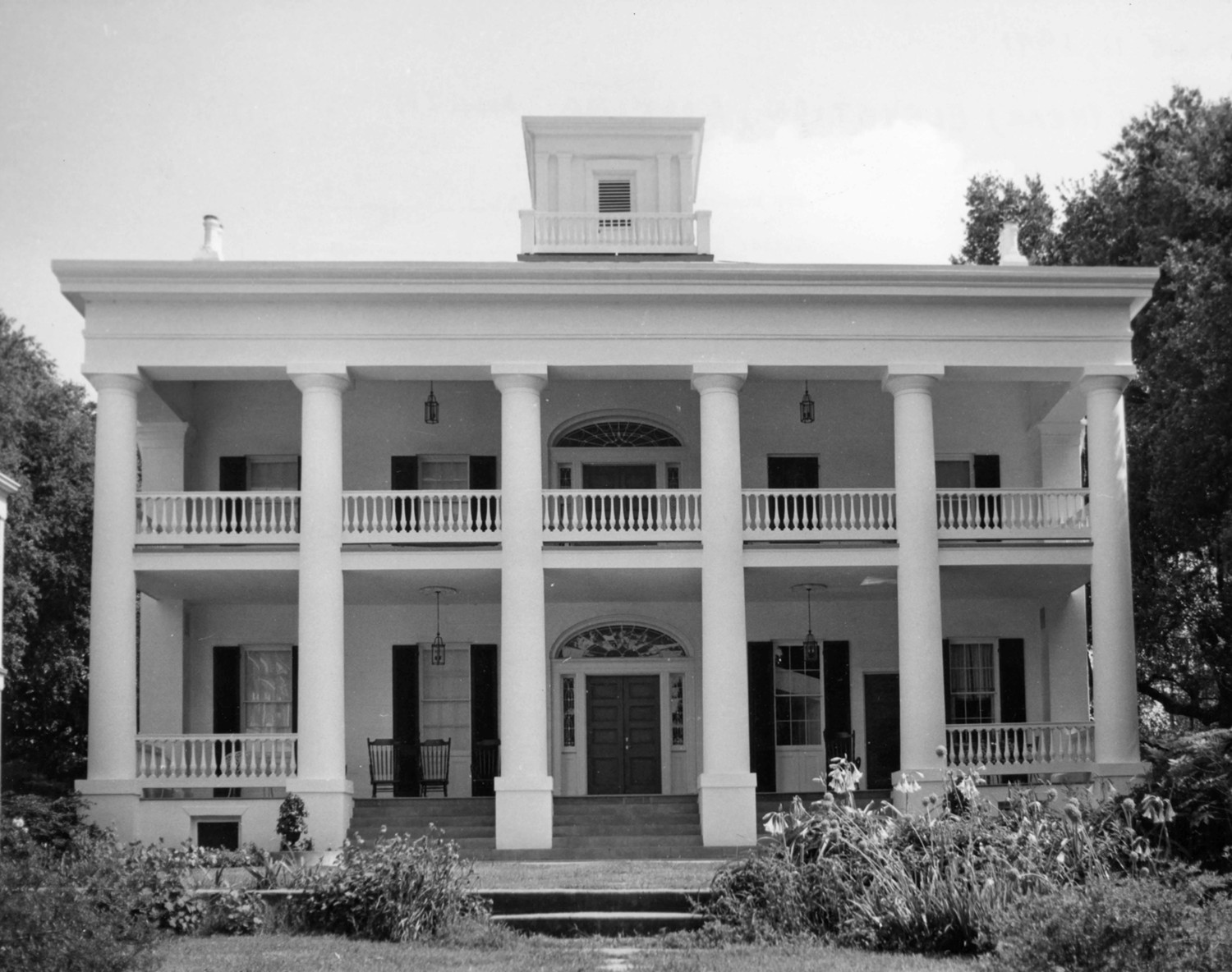D'Evereux Hall House, Natchez Mississippi South (rear) elevation, looking north (1971)