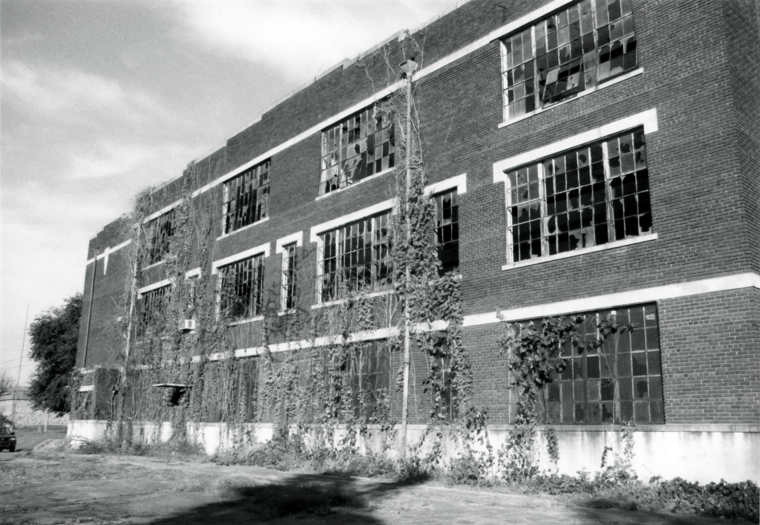 Carr Junior High School - Carr Central High School, Vicksburg Mississippi Rear of building (1999)