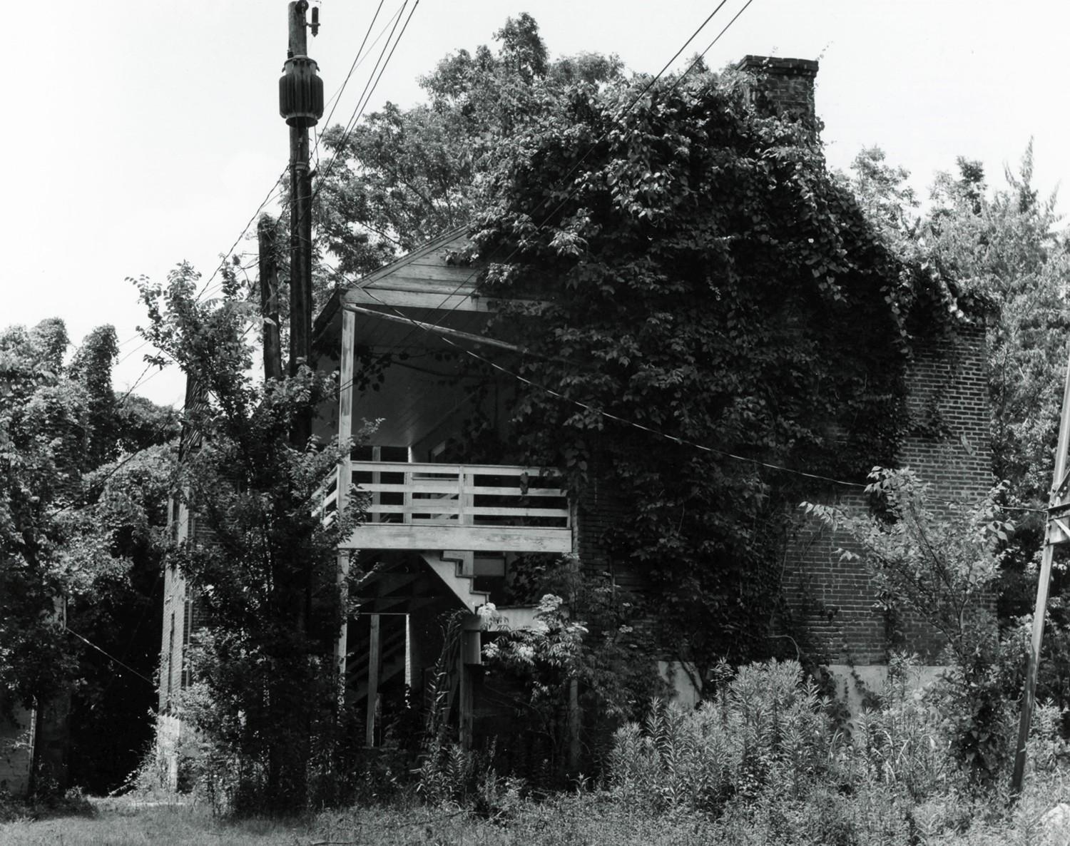 Jefferson College, Washington Mississippi Outbuilding, behind east wing of main building (1970)