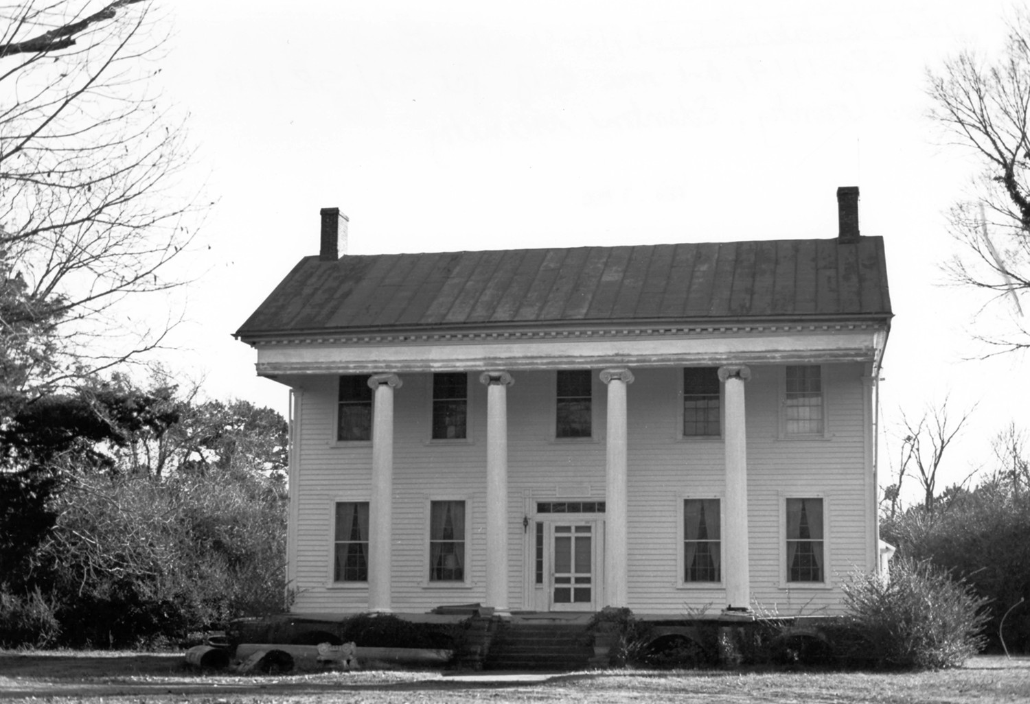 Athol Plantation House, Edenton North Carolina Front north elevation (1974)