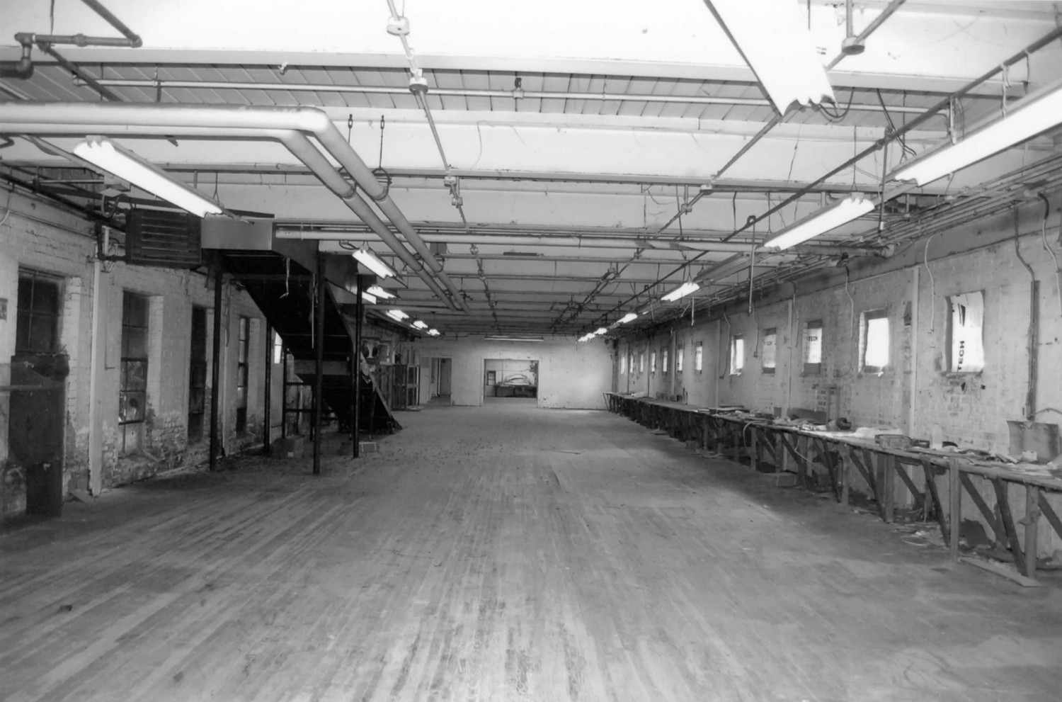 Wilkes Hosiery Mills, North Wilkesboro North Carolina First floor, 1947 alteration, boarding room (2007)