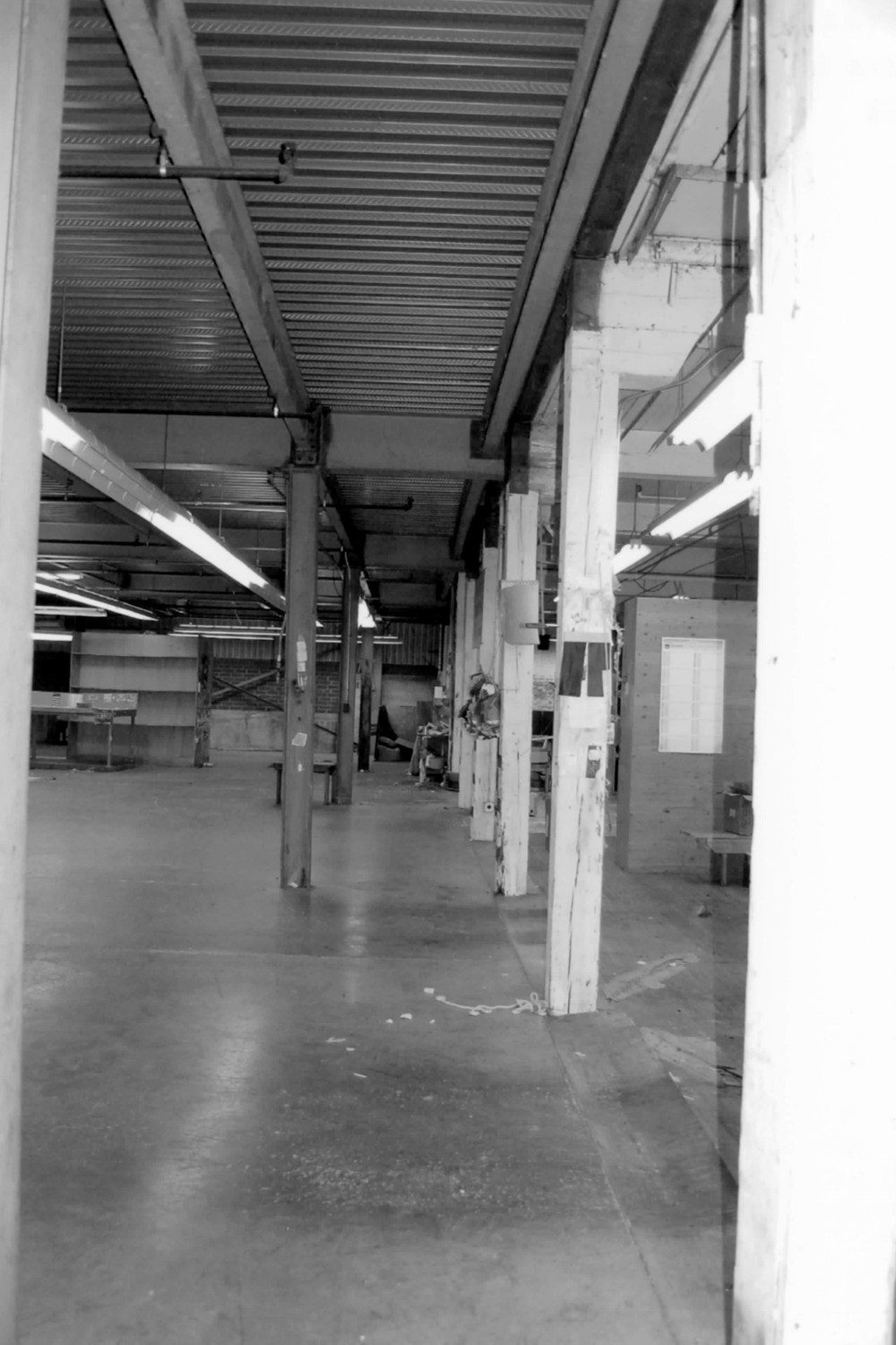 Wilkes Hosiery Mills, North Wilkesboro North Carolina First floor, junction of 1929 and ca. 1967 sections (2007)