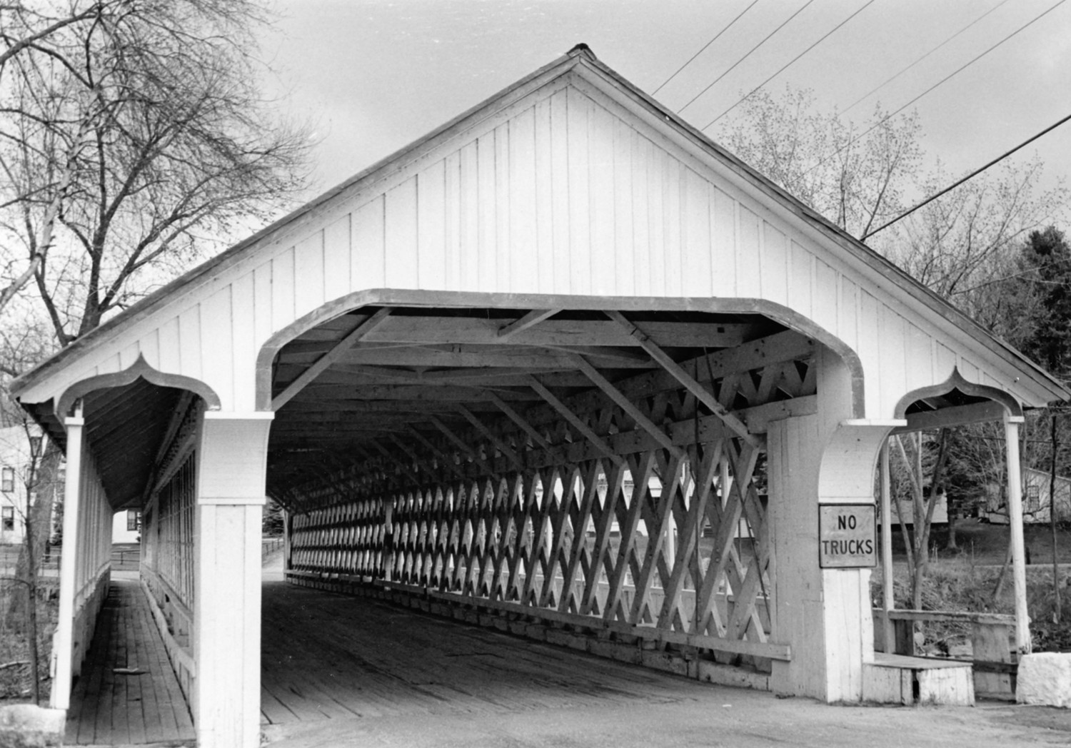 Ashuelot Covered Bridge, Ashuelot New Hampshire South portal and interior (1974)