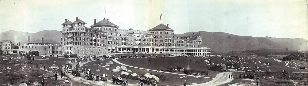 Mount Washington Hotel, White Mountains, Bretton Woods New Hampshire 1905 Mount Washington Hotel & Glidden tourists