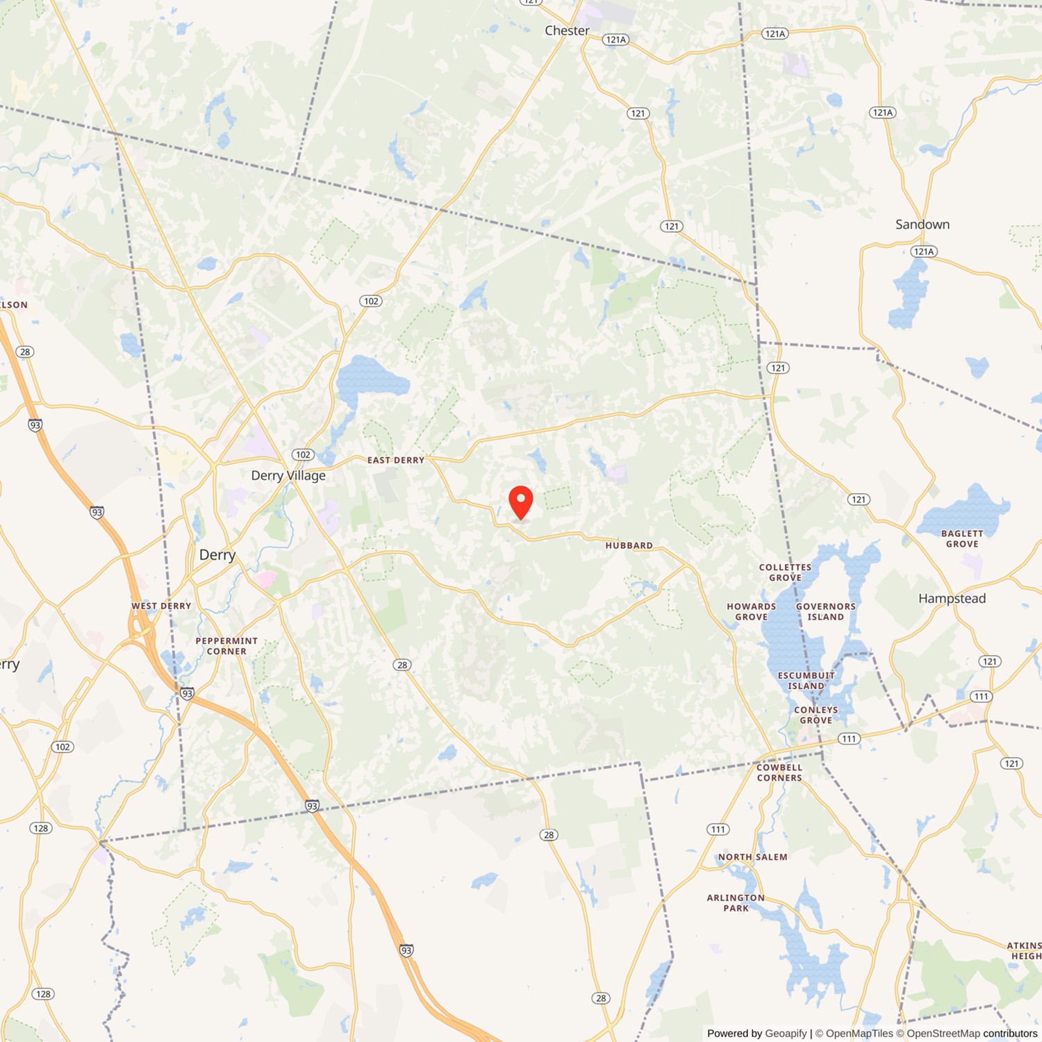 Warner Hill Fire Tower Location Map