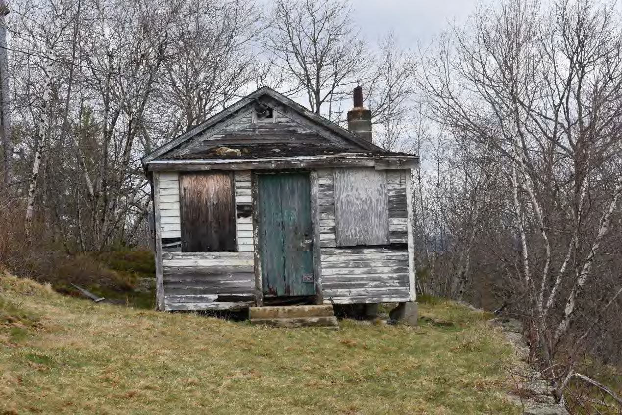 Blue Job Fire Tower, Farmington New Hampshire Storage shed downslope from watchman's cabin (2022)