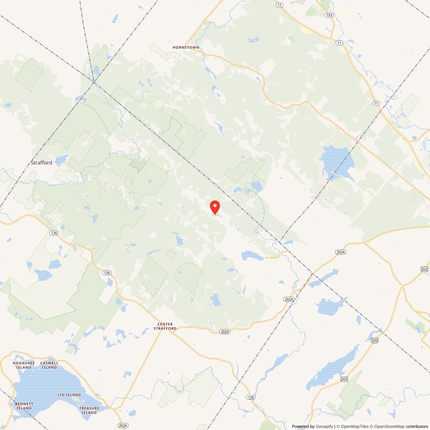 Blue Job Fire Tower Location Map