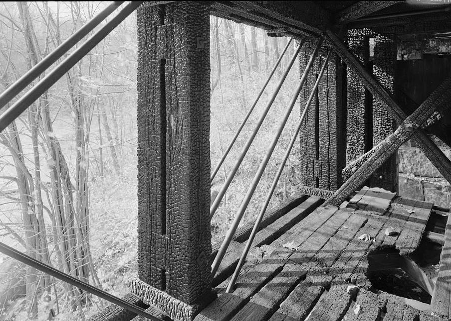 Sulphite Covered Railroad Bridge, Franklin New Hampshire 2003 LOWER CHORD TENSION MEMBERS
