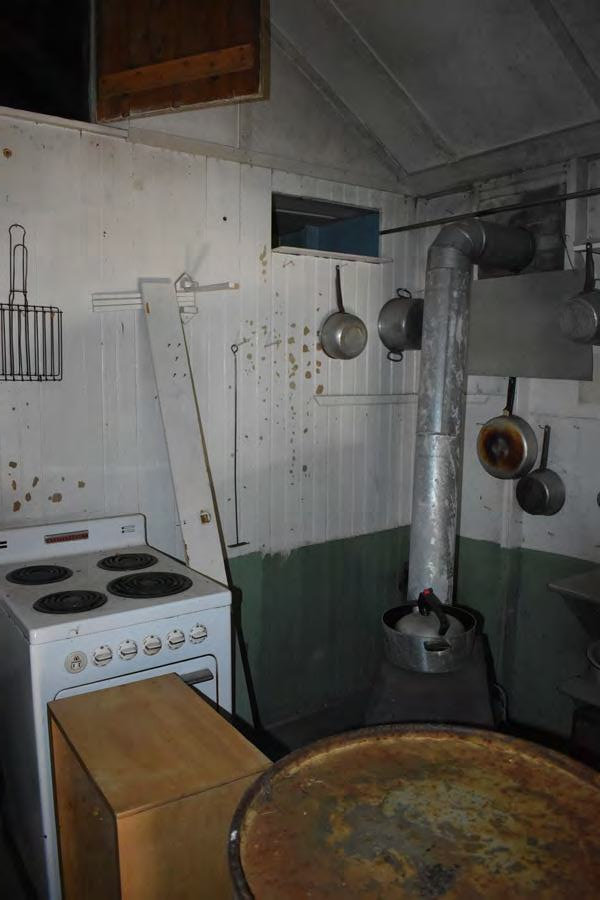 Belknap Mountain Fire Tower, Gilford New Hampshire Watchman's Cabin kitchen (2022)