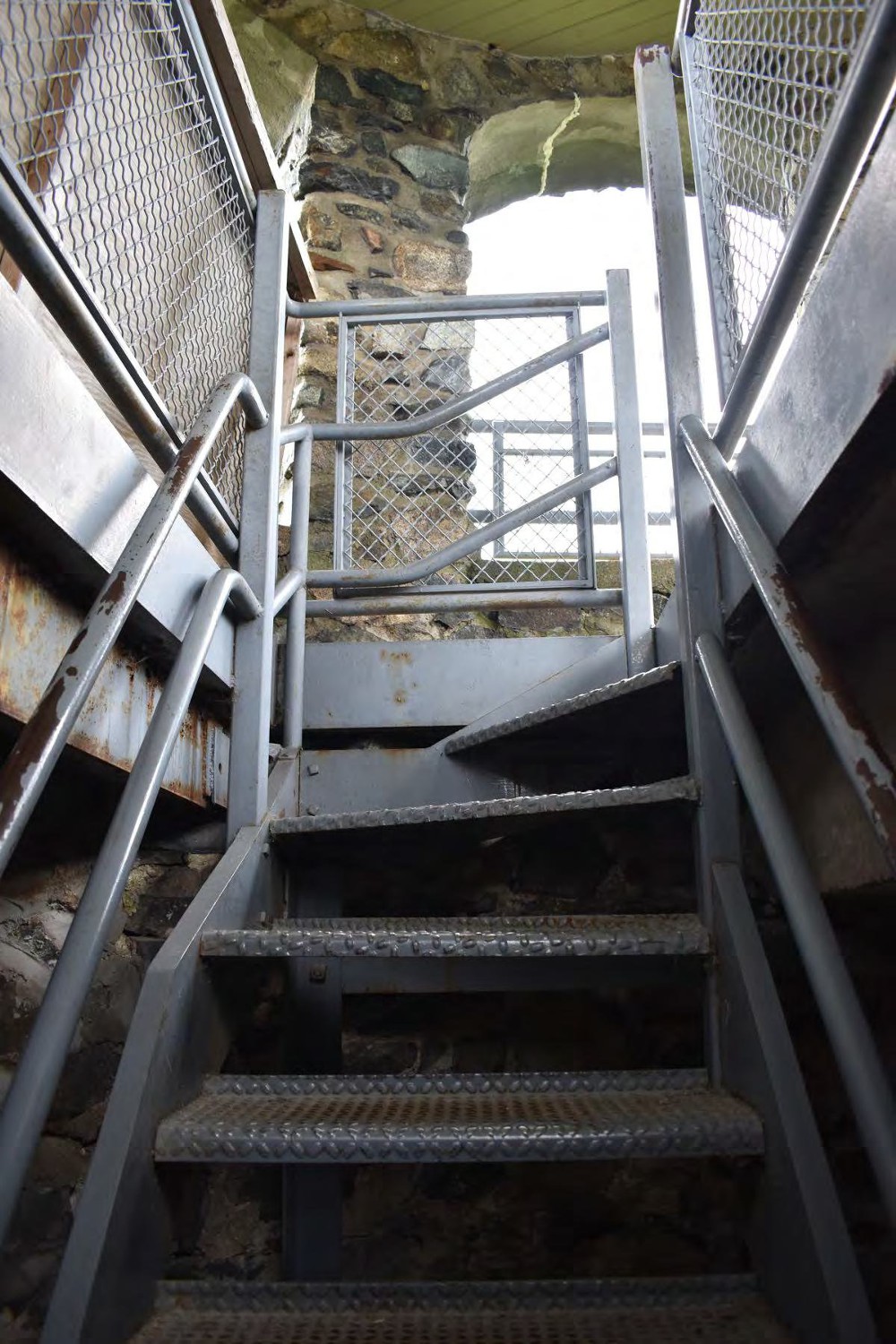 Mount Prospect Fire Tower, Lancaster New Hampshire Mount Prospect Fire Tower stairs to platform (2022)
