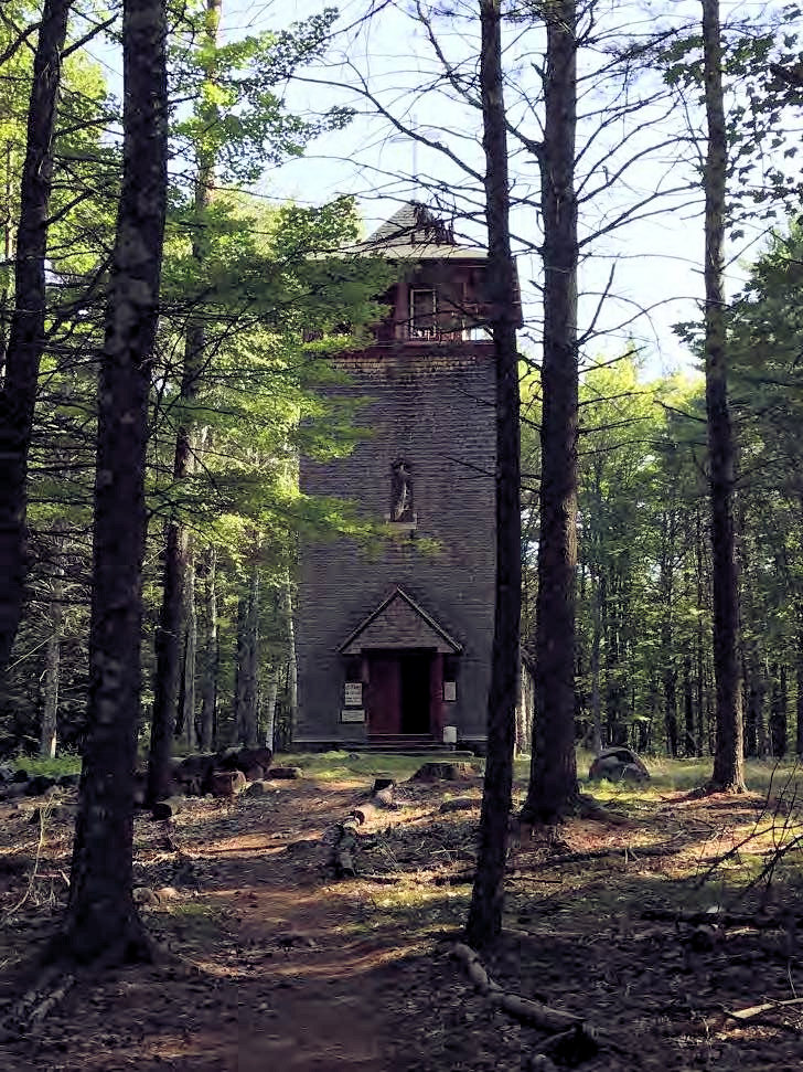 St. John's on the Lake Chapel Bear Island, Meredith New Hampshire Southwest Facade (2019)