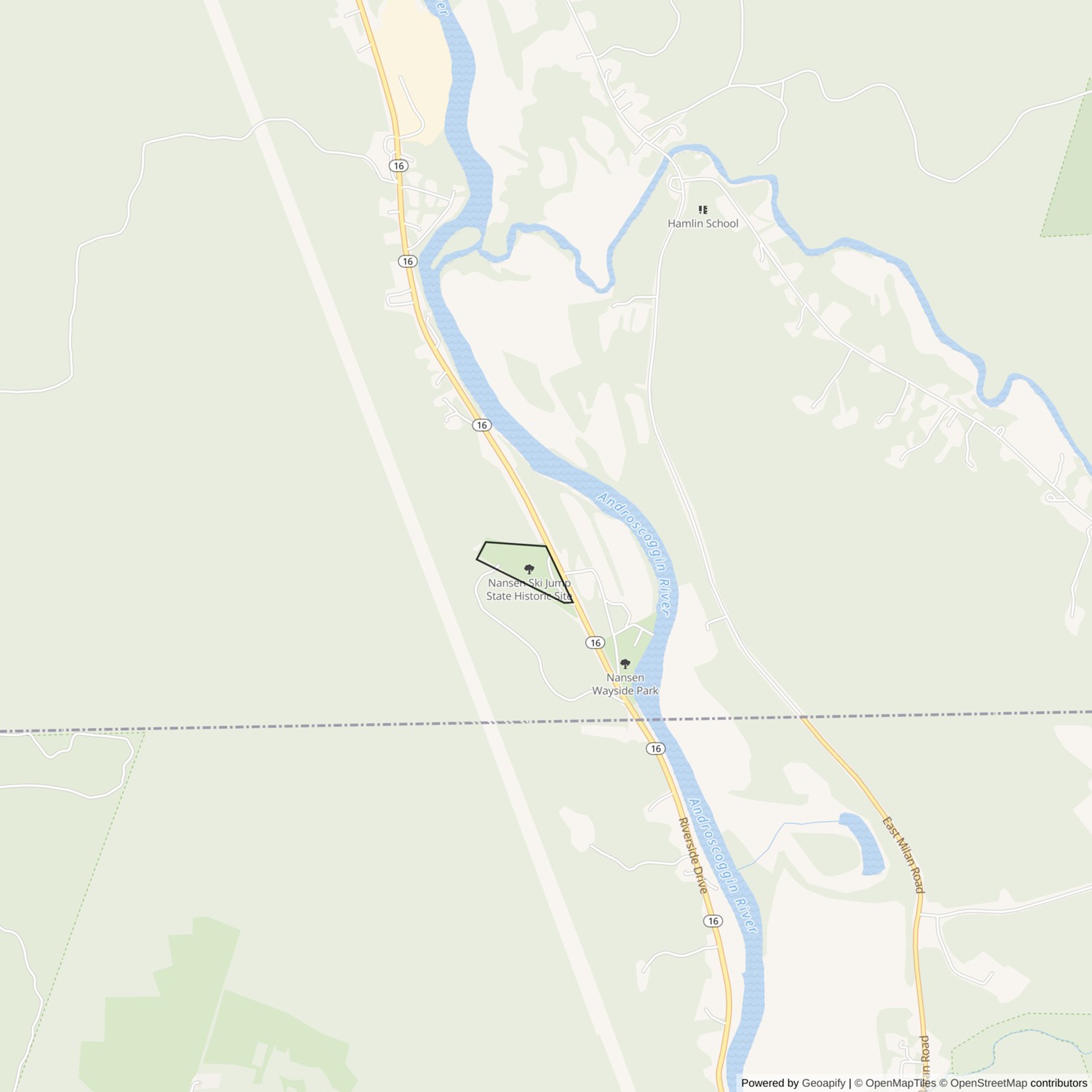 Nansen Ski Jump Location Map