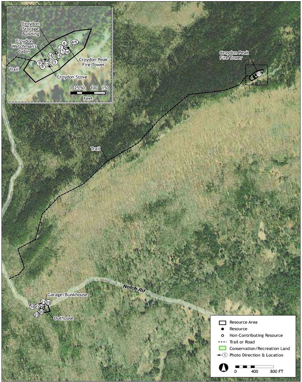 Croydon Peak Fire Tower, Newport New Hampshire Property Map (2022)