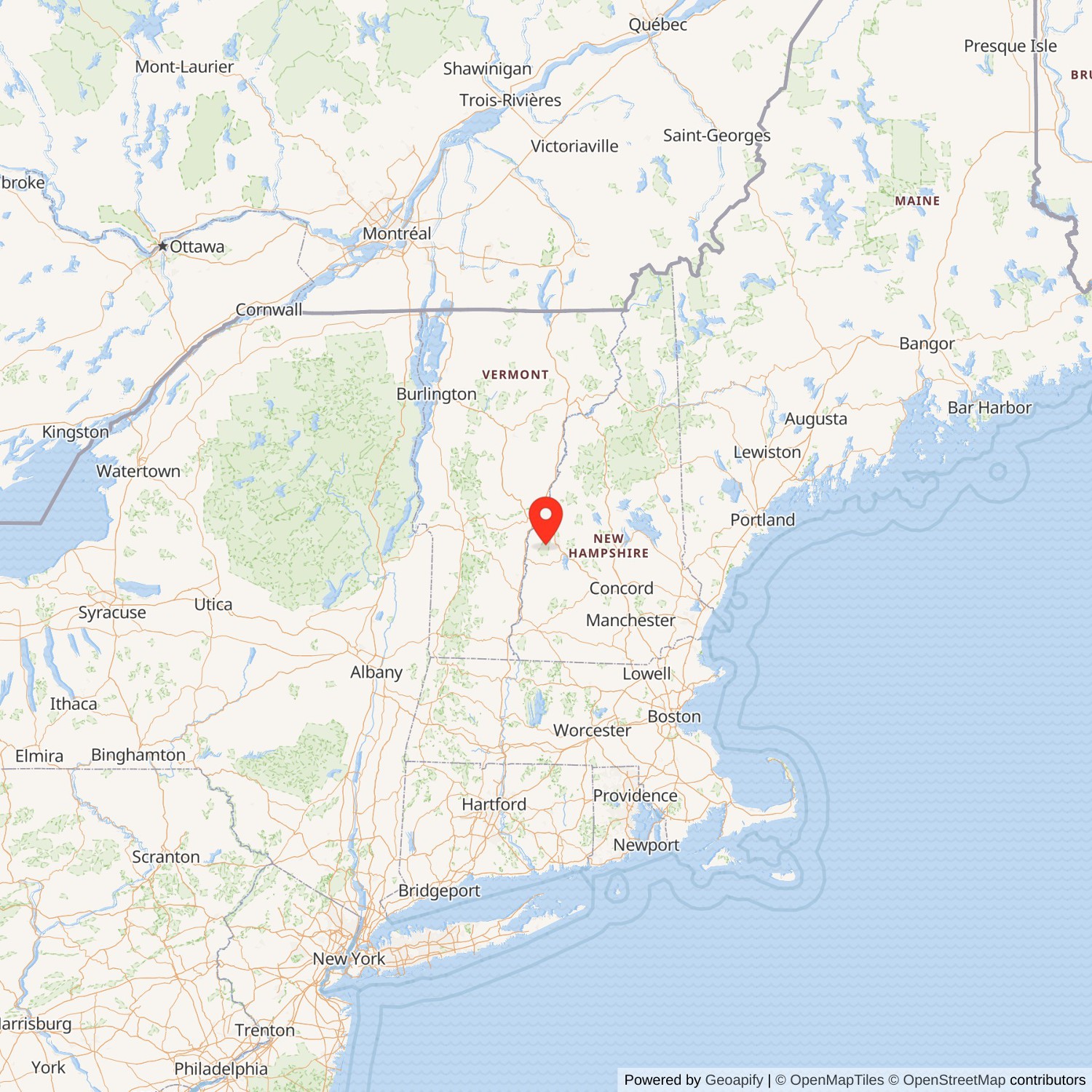 Croydon Peak Fire Tower State Map