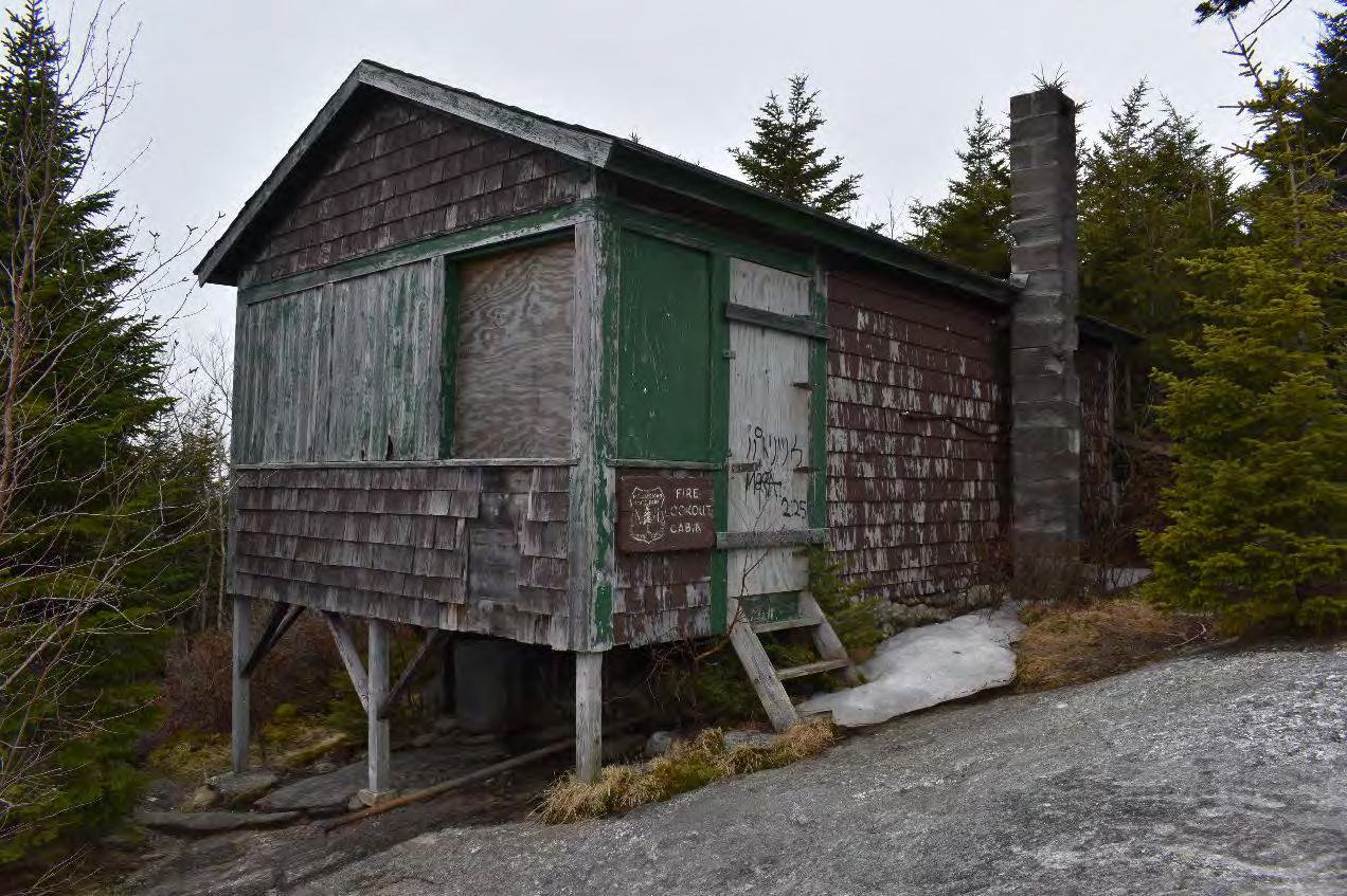 Mount Cardigan Fire Tower, Orange New Hampshire Watchman's Cabin, looking west (2022)