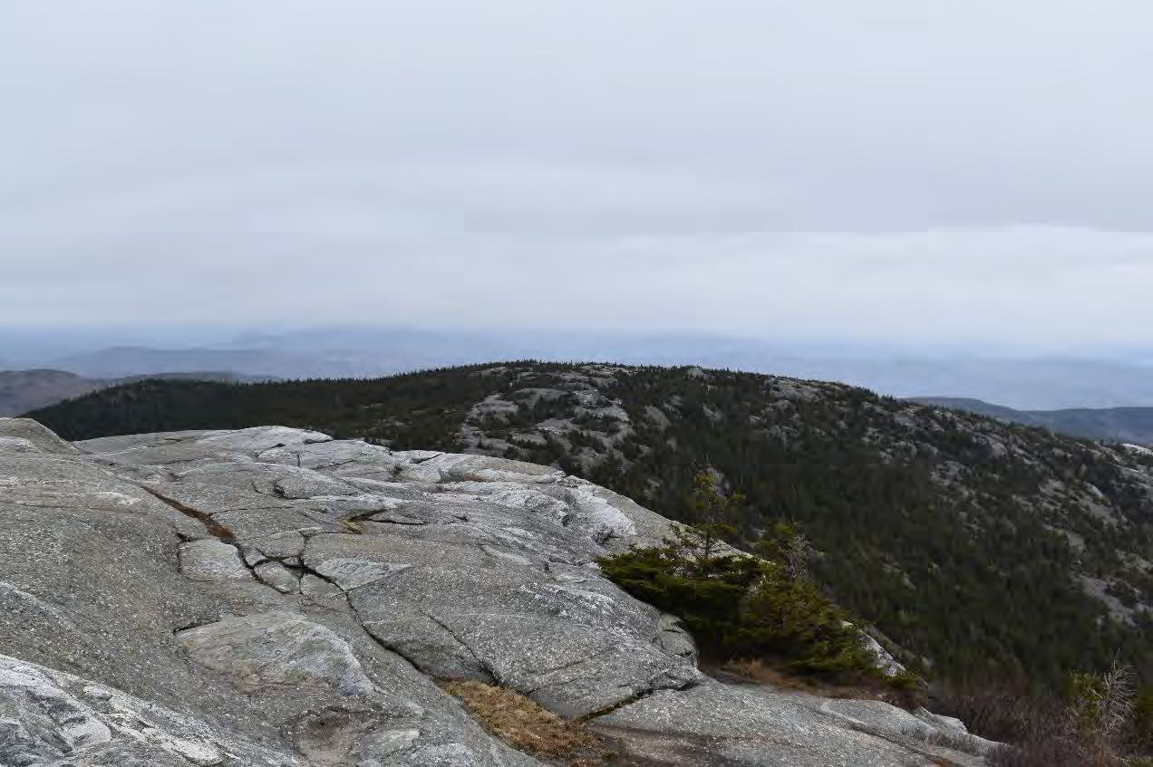 Mount Cardigan Fire Tower, Orange New Hampshire View from summit, looking north (2022)