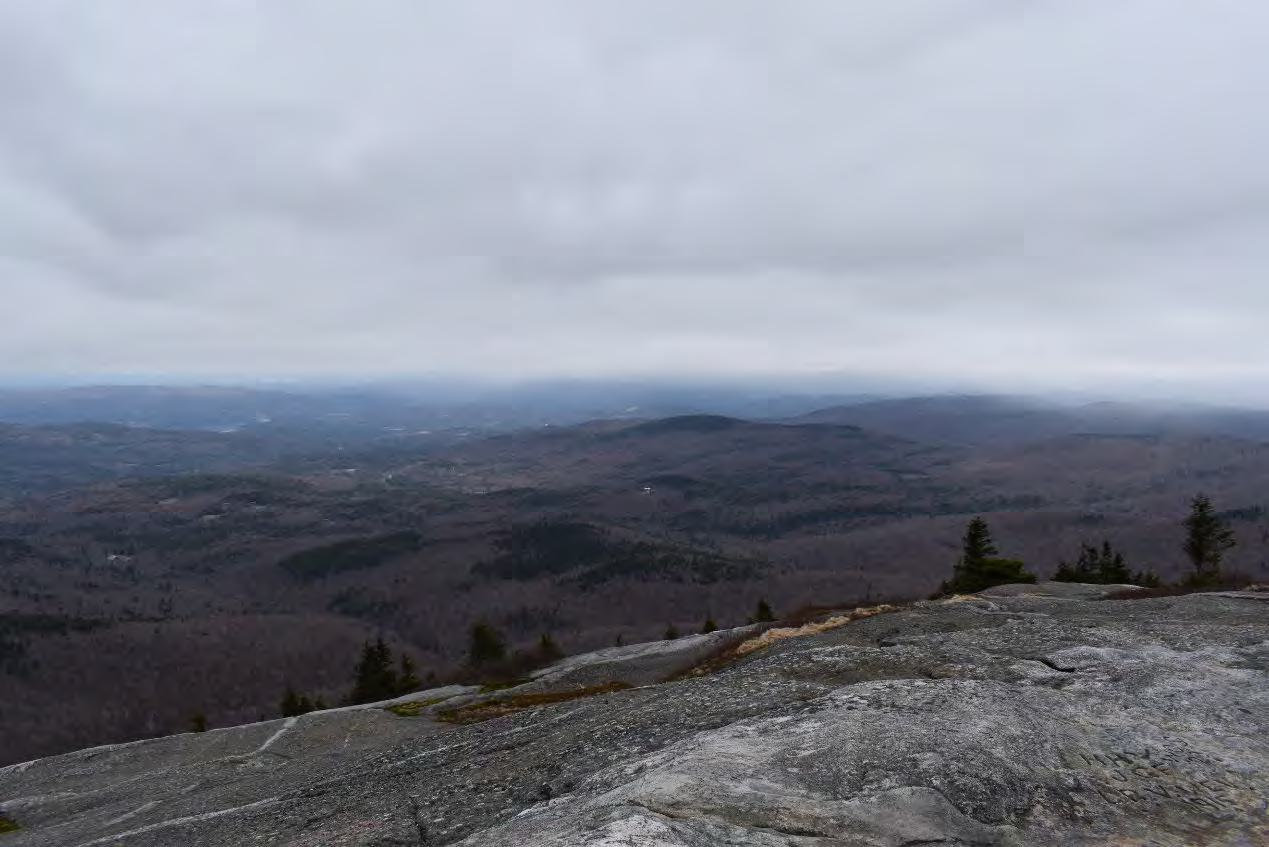 Mount Cardigan Fire Tower, Orange New Hampshire View from summit, looking southeast (2022)