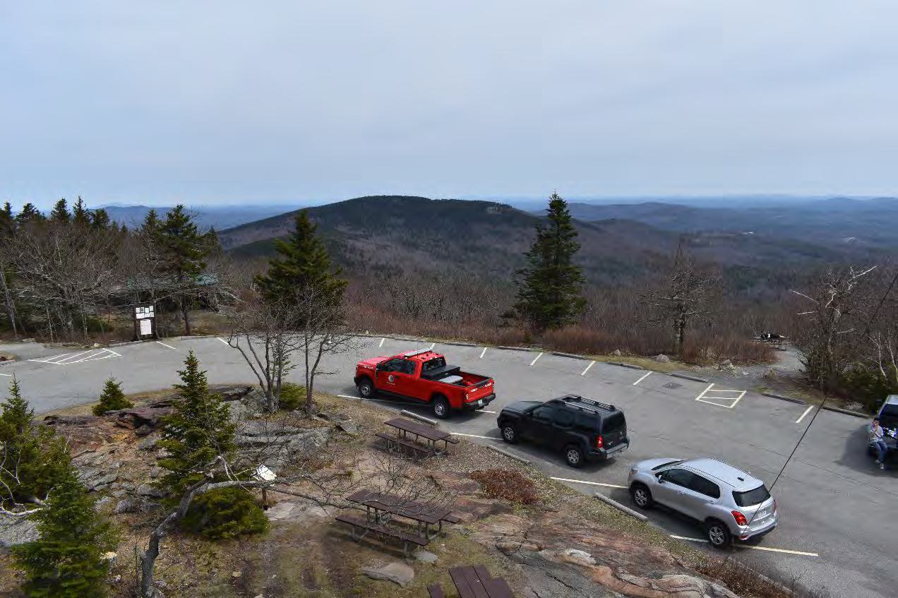 Pack Monadnock Fire Tower, Peterborough New Hampshire Road to Fire Tower and upper parking area (2022)